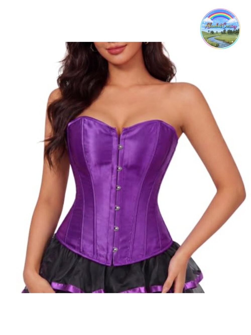 Victorian Lace Up Corset Renaissance Steampunk Overbust Costume Shapewear